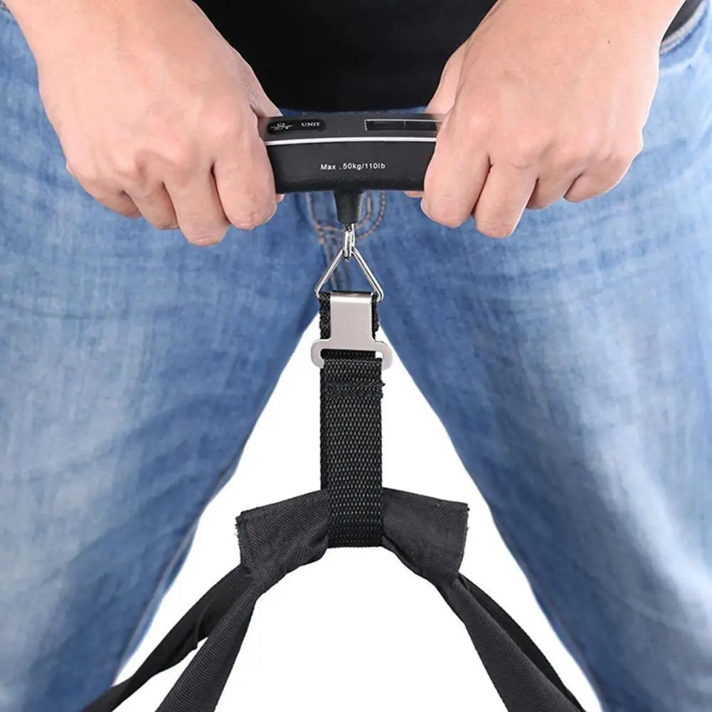 Poggyászmérleg 110 font 50 kg-os digitális kézi, hordozható, függő poggyászmérleg utazó bőrönd súlymérleghez