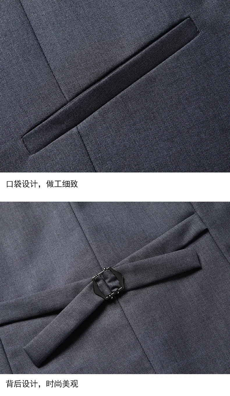 Férfi öltöny Butik Üzleti (Blazer + Mellény + Nadrág) Úri Esküvői Hétköznapi Professzionális Formális öltöny 3 részes M-6XL