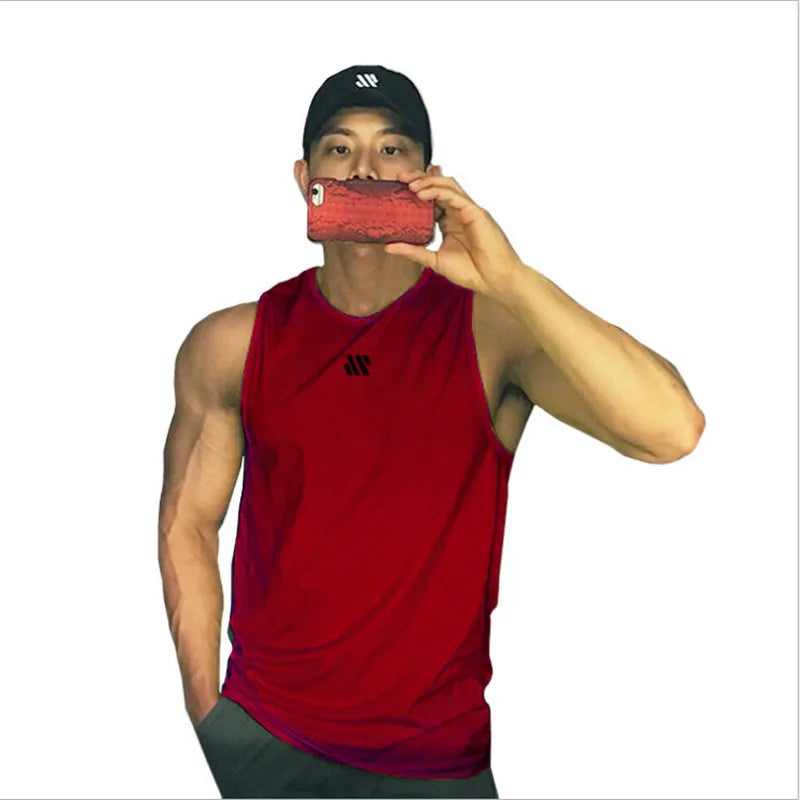 2024 Férfi fitnesz Tank top ujjatlan hálós lélegző sport Alsóing