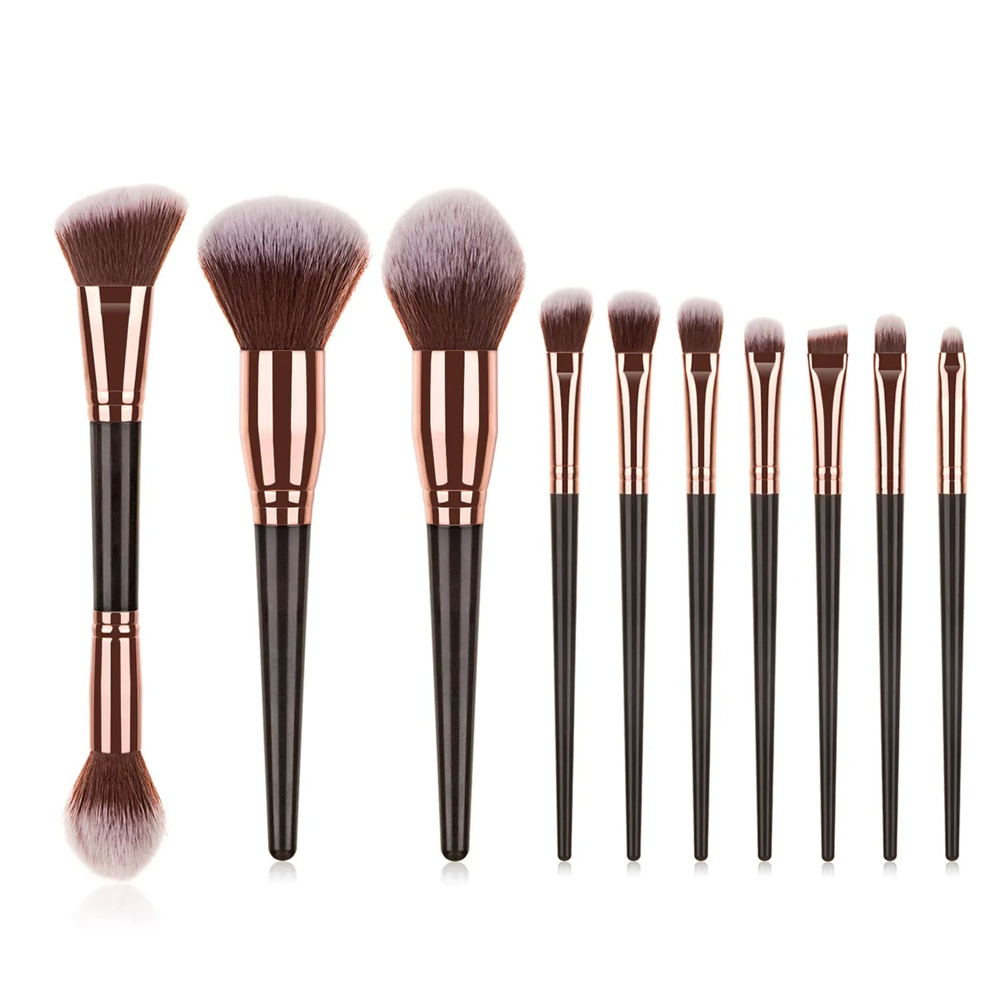 Sminkecset készlet, 15 db-os arc- és szemsminkecset készlet – alapozó púder pirosító ecset, szemhéjfesték szemceruza szemöldök ecset, highlighter ecset