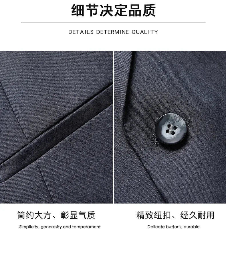 Férfi öltöny Butik Üzleti (Blazer + Mellény + Nadrág) Úri Esküvői Hétköznapi Professzionális Formális öltöny 3 részes M-6XL