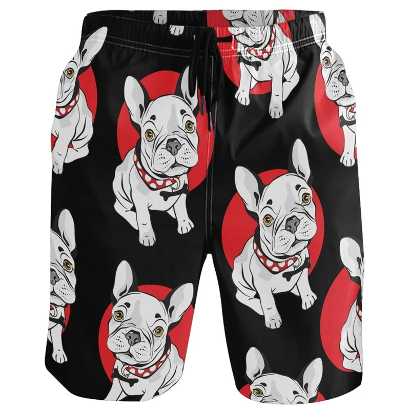 Vicces kacsa mintás férfi strandnadrág 3D mintás állatmintás boardshort