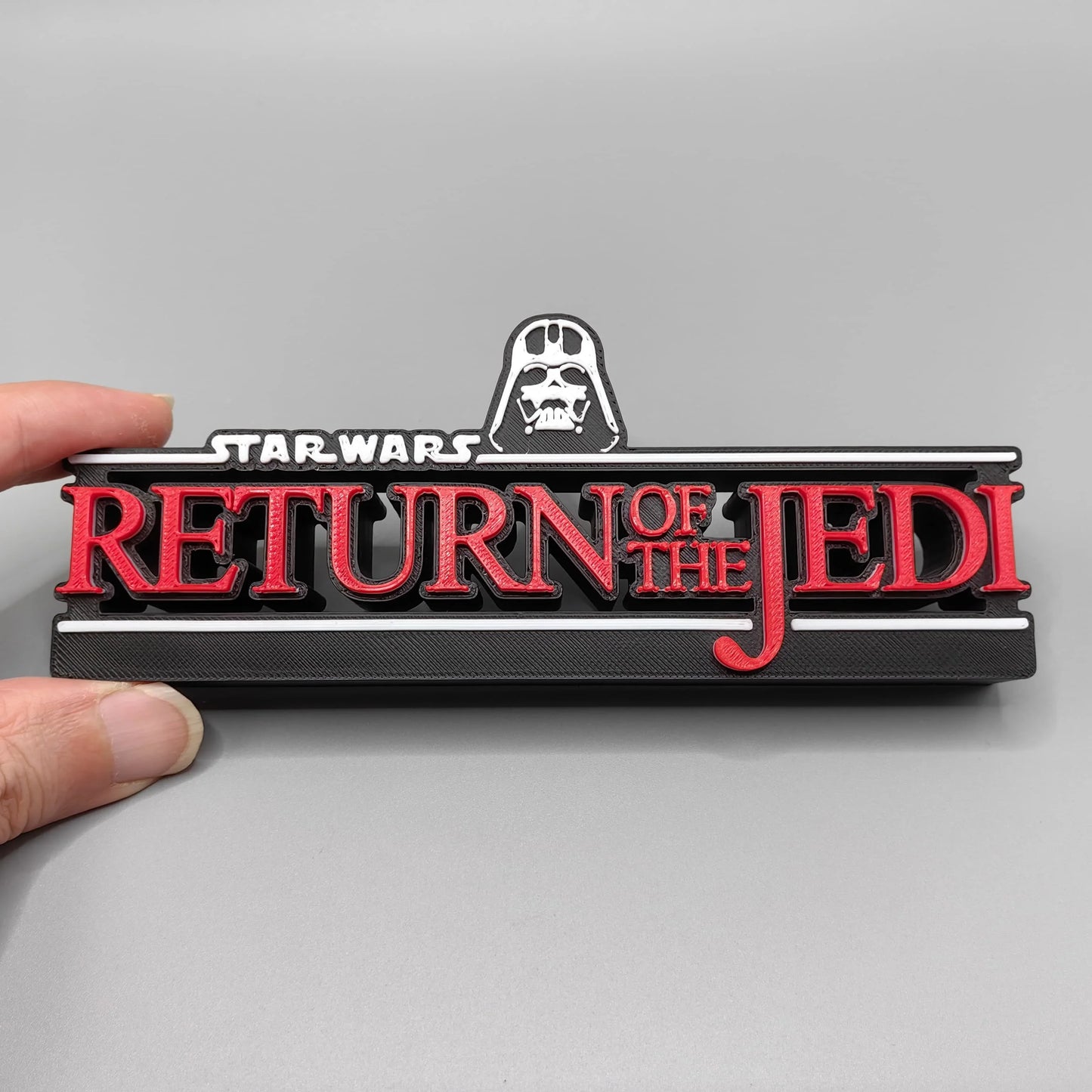 ÚJ Stock 3D nyomtatású Star Wars filmsorozat Star Wars logó sztereoszkopikus betűtípus álló tábla névtábla modell játékok gyűjtemény ajándék