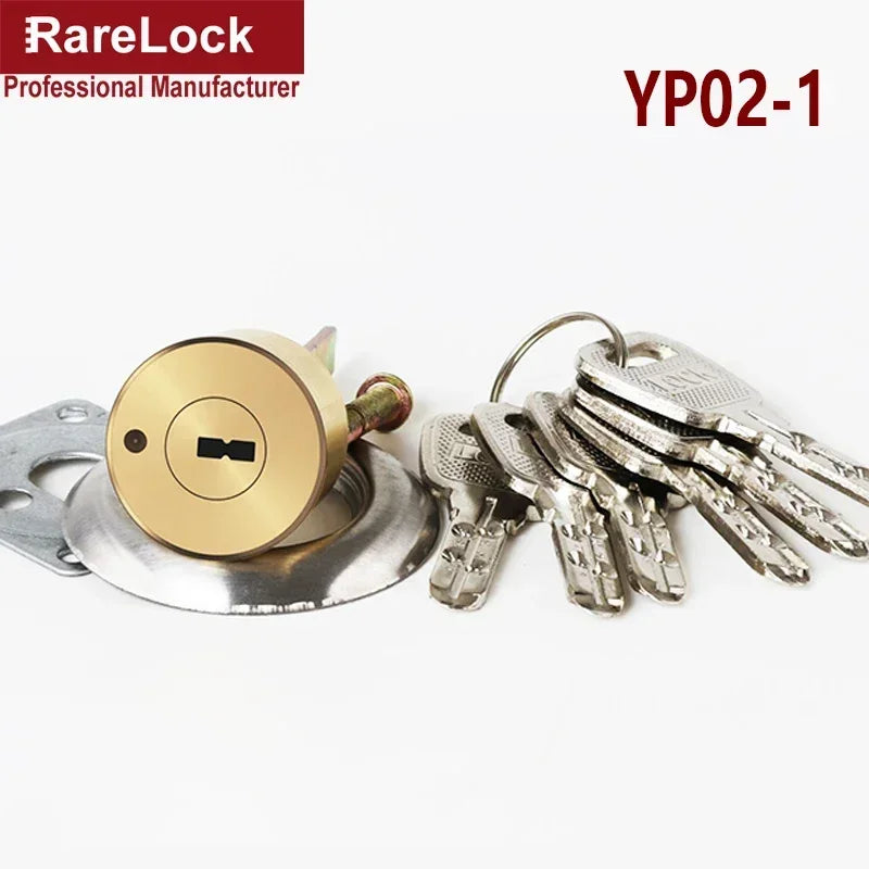 Sárgaréz ajtózár hengeres kapuzárak különböző kulcsokkal 35-45 mm vastagságú hálószobai fürdőszobai kiegészítő Rarelock A