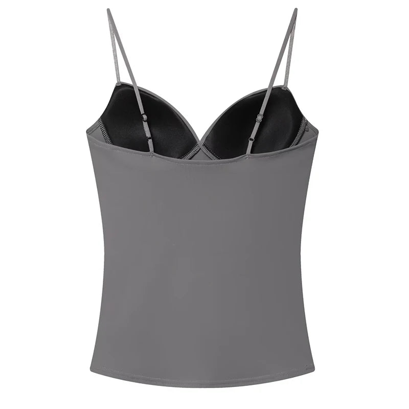 HXAO női felsők, fűzős crop top, női ujjatlan, fekete-barna felső, pántos, testhezálló, hát nélküli, szexi felsők, melltartó