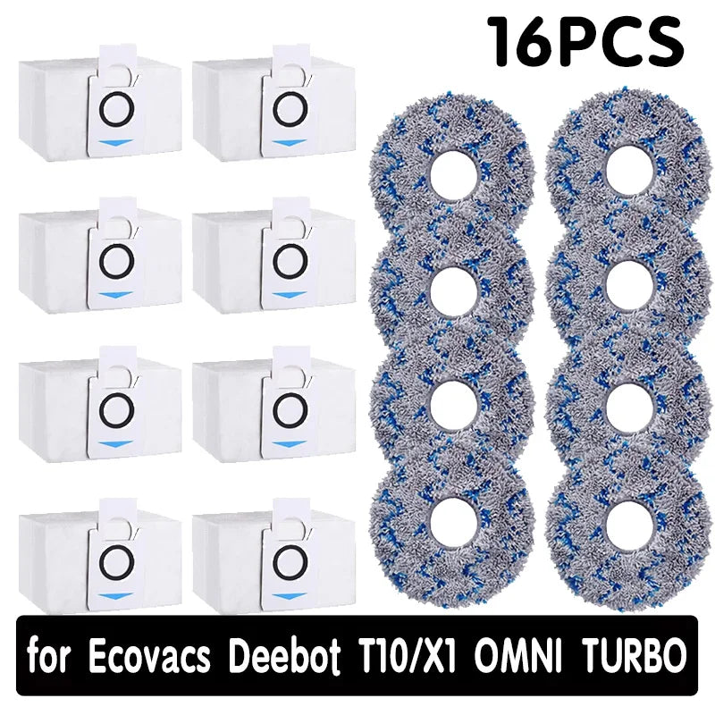 Porzsák Ecovacs Deebot T20 OMNI / T20 / T20 Max / T20 Pro / X1 OMNI / X1 TURBO / T10 OMNI / T10 TURBO porszívókhoz, felmosó kendő tartozékok