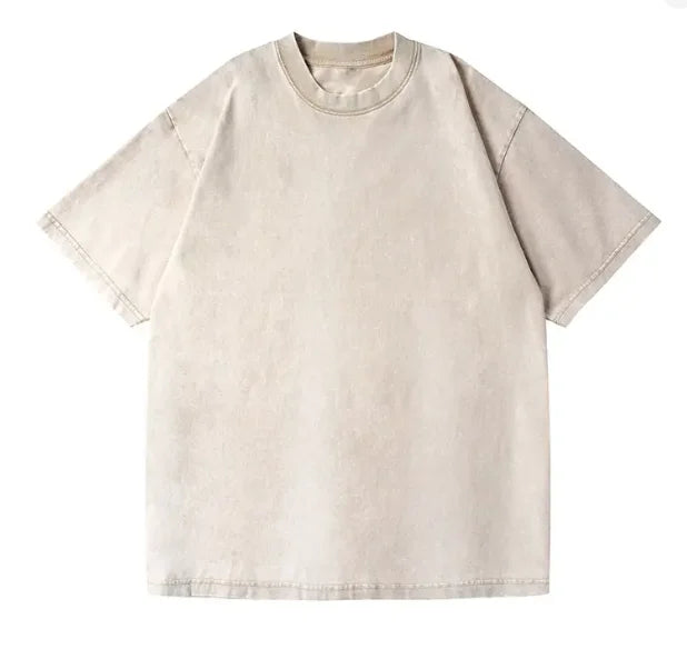 350 g/m²-es férfi  vintage pólók, utcai , retró  pamut, rövid ujjú