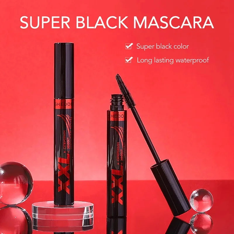 3D Mascara Waterproof Extra Volume Long -lasting Hyper-Curl Lengthening Eyelash Non-smudging Eyelashes Black Mascara Makeup