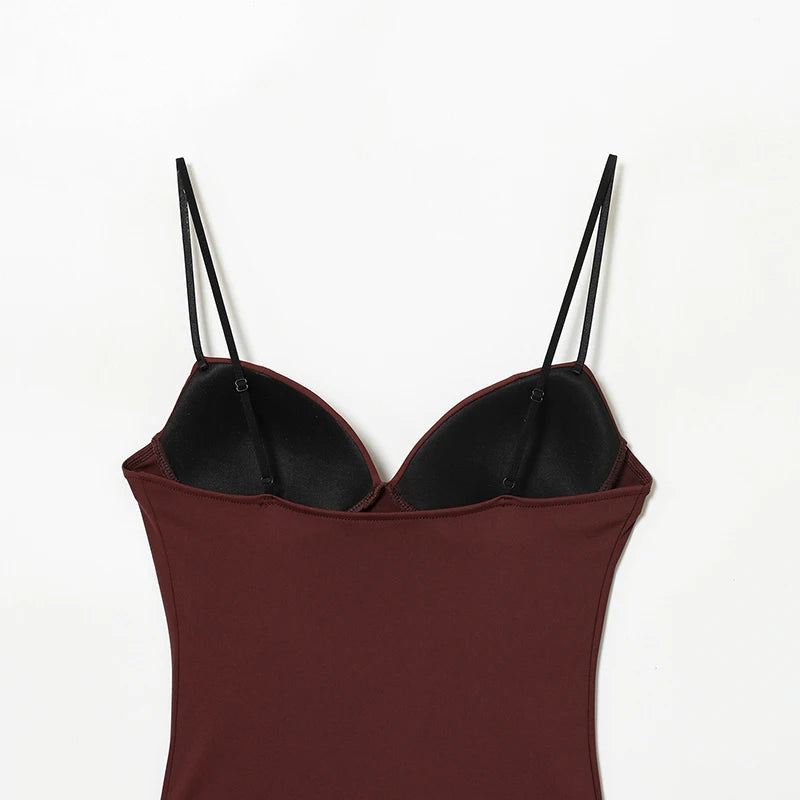 HXAO női felsők, fűzős crop top, női ujjatlan, fekete-barna felső, pántos, testhezálló, hát nélküli, szexi felsők, melltartó