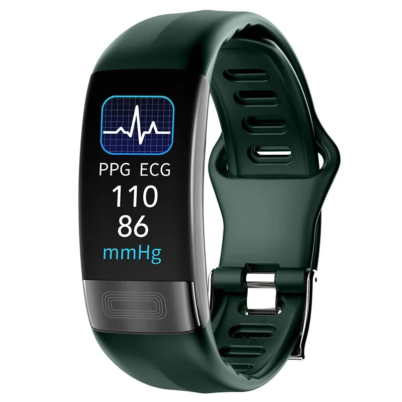 Smartwatch EKG intelligens csuklópánt vízálló P11 Plus intelligens karkötő aktivitáskövető vér oxigén intelligens karkötő fitnesz karkötő