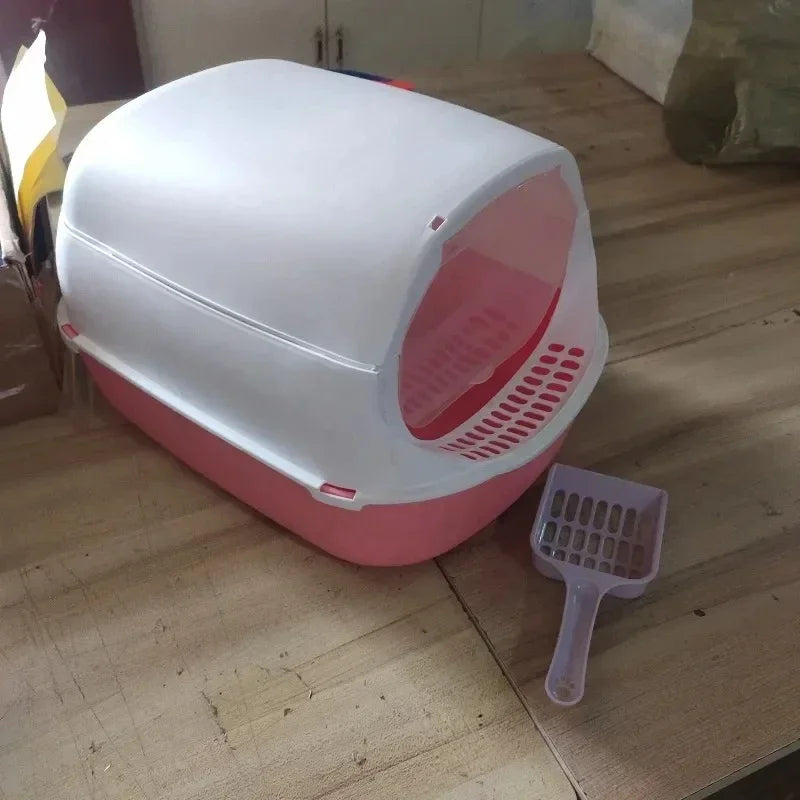 Kitty homokozó, macskaalom, félig zárt, cseppálló macskatálca, macska WC, tisztító mosdó kellékek, kisállat WC, cica tálca, ágytál