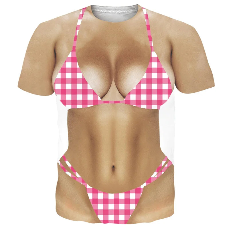 Vicces bikini   női , férfi póló