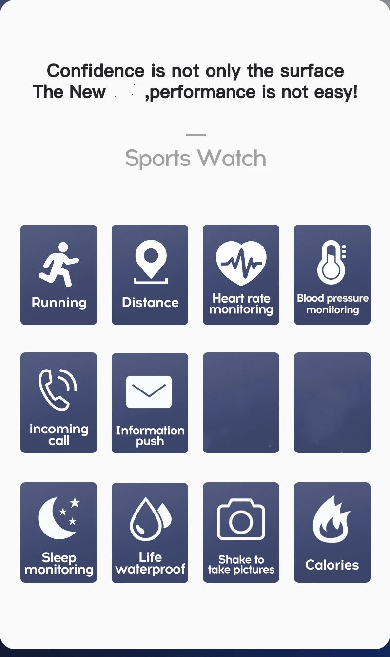 Okosóra nőknek, férfiaknak, Bluetooth-os telefonlejátszó, zene, fitnesz, sport karkötő, alvásfigyelő, digitális órák