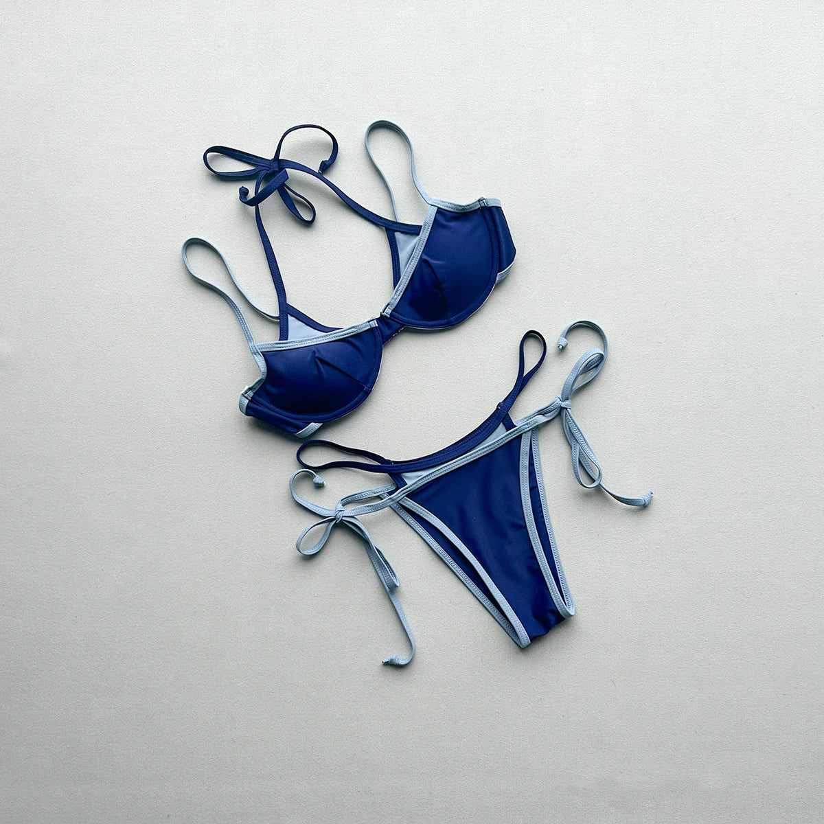 Push Up Bikinik 2026 Szexi Női Fürdőruha Női Patchwork Bikini Szett Biquini Fürdőruha Tanga Fürdőruha Strandruha