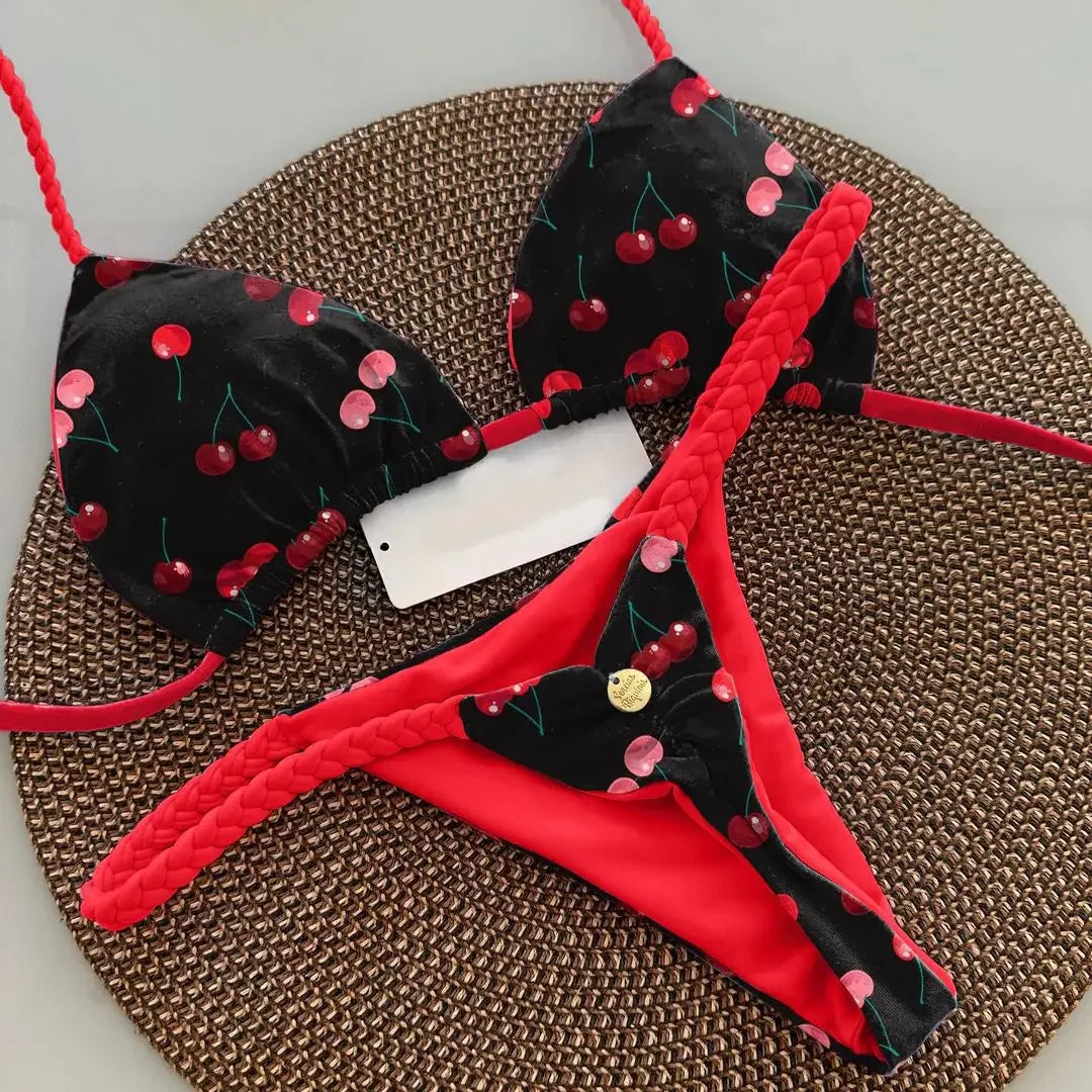 Új bikini női fürdőruha strandnyaralás fürdőruha leopárdmintás szexi bikini szett strandruha fürdőruha tanga fürdőruha biquinis