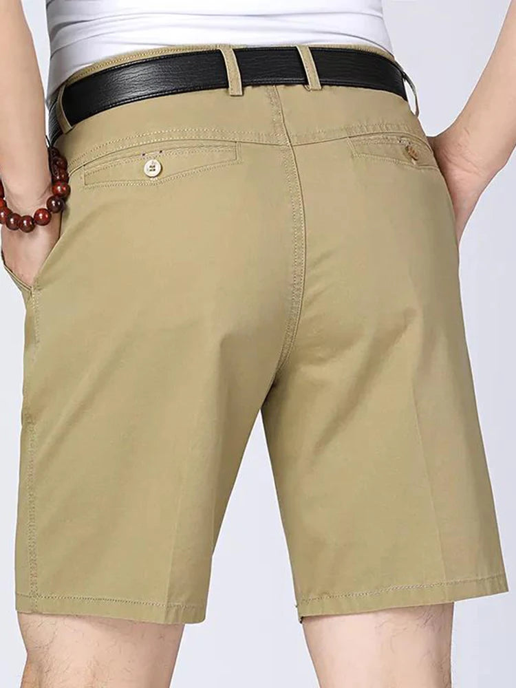 100% pamut rövidnadrág férfiaknak, térdig érő boardshorts, klasszikus márkájú, kényelmes ruházat, strandnadrág, férfi rövid nadrág