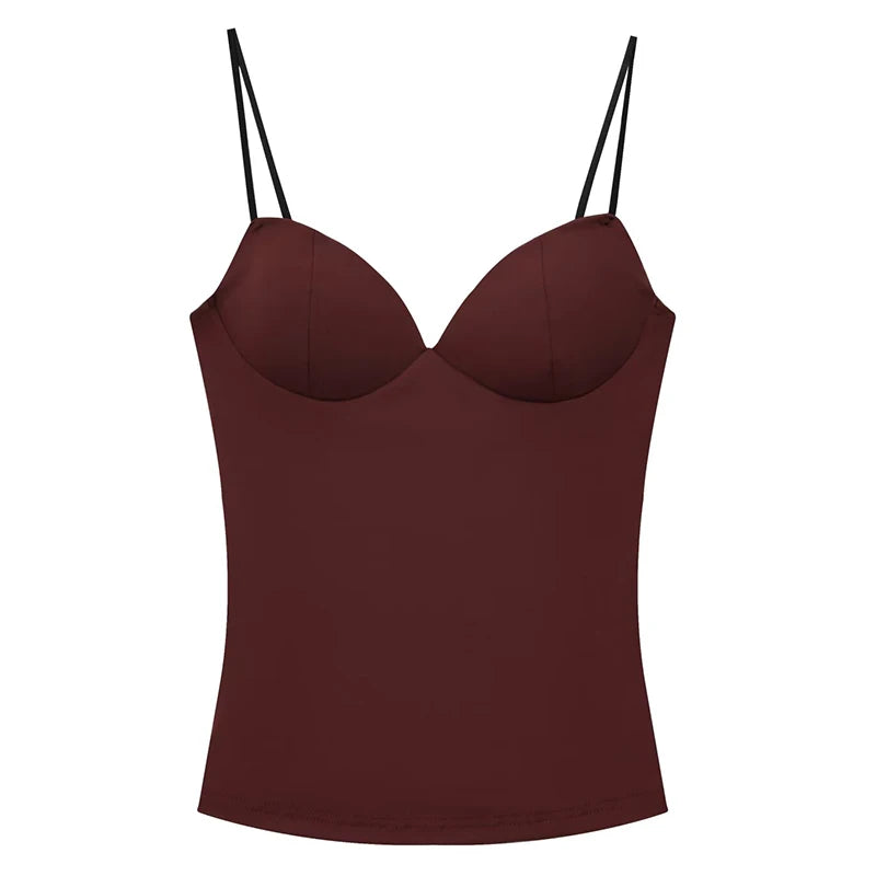 HXAO női felsők, fűzős crop top, női ujjatlan, fekete-barna felső, pántos, testhezálló, hát nélküli, szexi felsők, melltartó