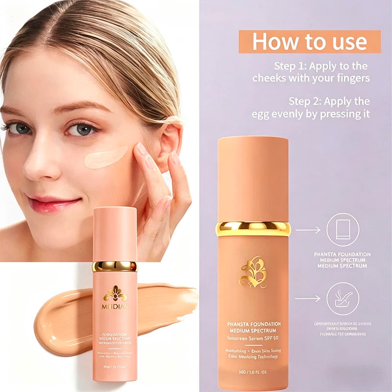 4 az 1-ben Foundation Magic Színváltós Alapozó Folyékony, Puha, Matt, Hosszantartó, Hidratáló Smink Alapozó Maquiagem SPF 50