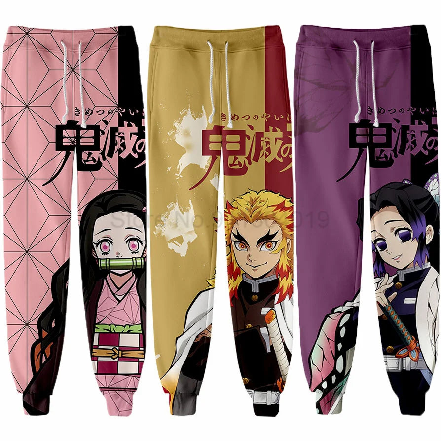 Kimetsu No Yaiba Tomioka Giyuu Fiú Lány Hosszú Nadrág Demon Slayer Melegítőnadrág Férfi Női Anime Rajzfilm Sportruházat