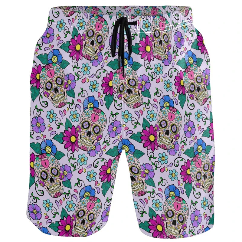 Vicces kacsa mintás férfi strandnadrág 3D mintás állatmintás boardshort