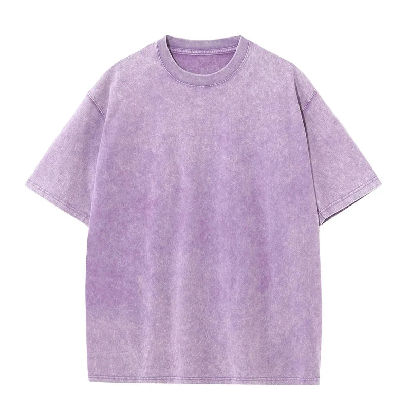 350 g/m²-es férfi  vintage pólók, utcai , retró  pamut, rövid ujjú