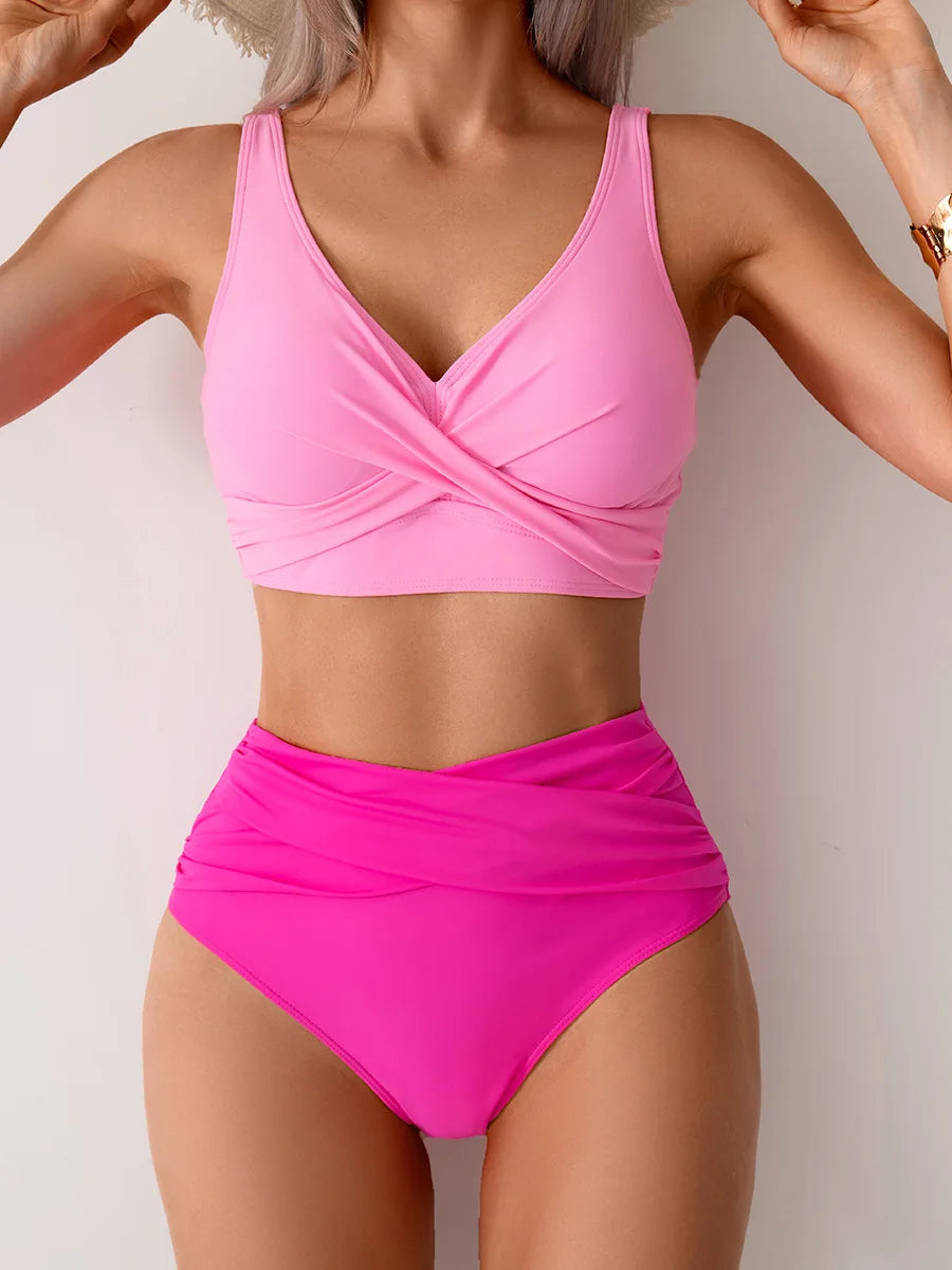 Nyári szexi bikinik push up fürdőruhák női fürdőruha női strandruhákhoz fürdőruhák magas derekú bikiniszett medencefürdőző