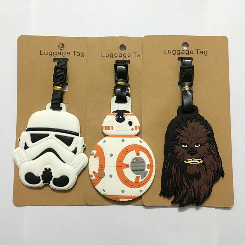 Star Wars utazó poggyászcímke rajzfilmfigura aranyos bőrönd azonosító címke beszállópoggyász címke divatos medál dísz ajándék