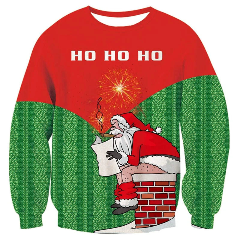 Vicces állatos kecske, cápa, macska stb. grafikus csúnya karácsonyi pulóver