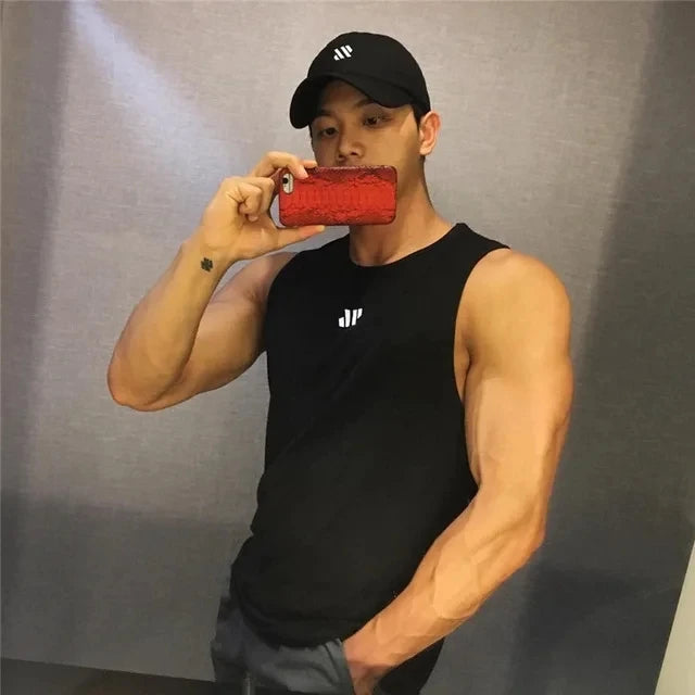 2024 Férfi fitnesz Tank top ujjatlan hálós lélegző sport Alsóing