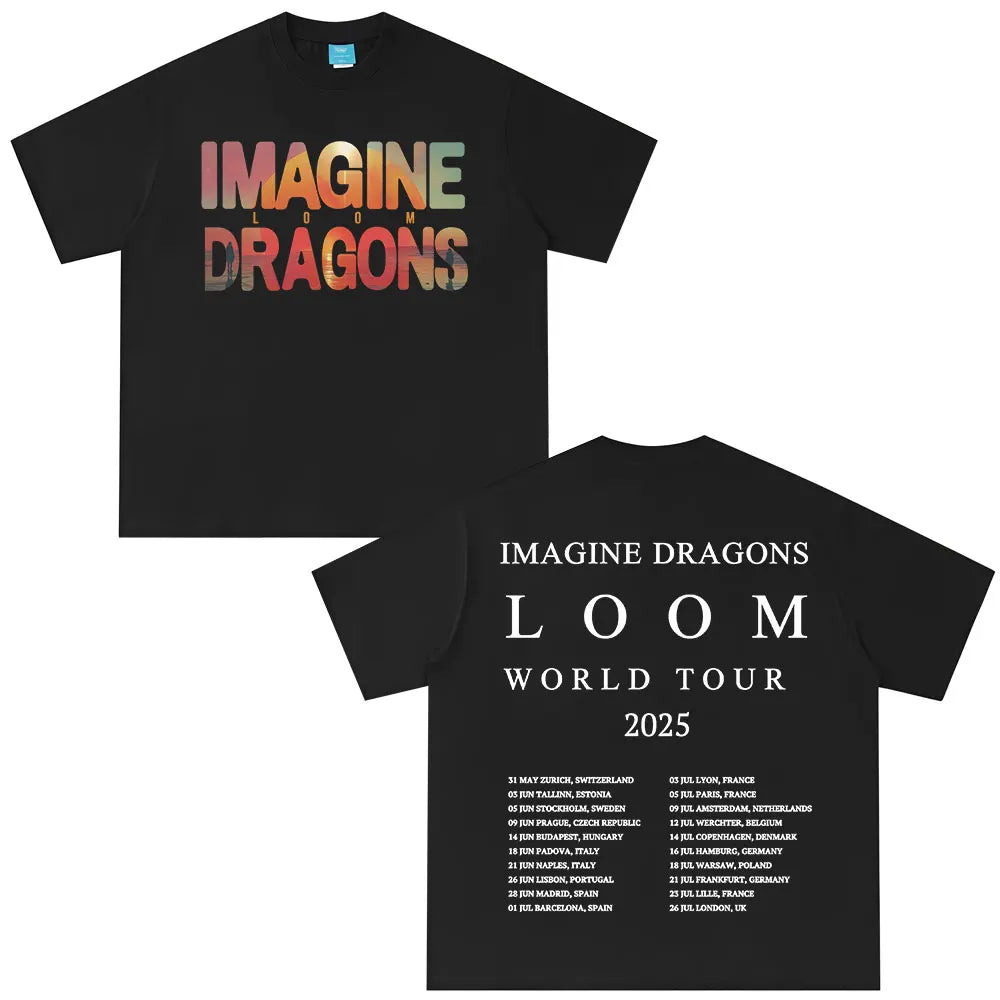 Imagine Dragons Band Loom World Tour 2025 póló Férfi Női ruházat
