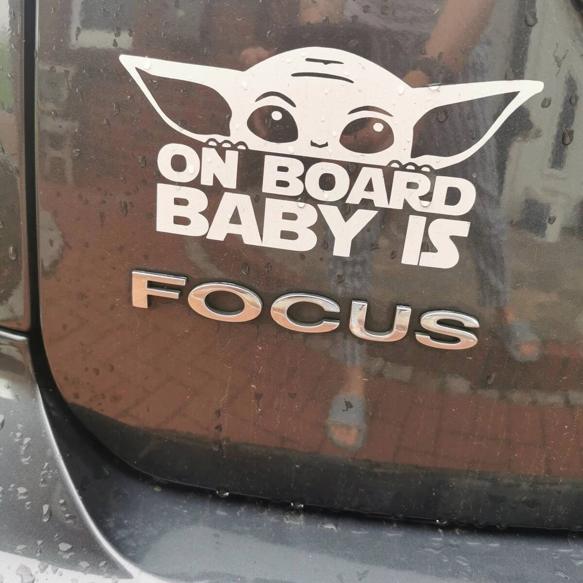 Aranyos Yoda baba fedélzeti autó lökhárító matricák ablakdekoráció vinil matricák kézműves rajzfilm dekoráció