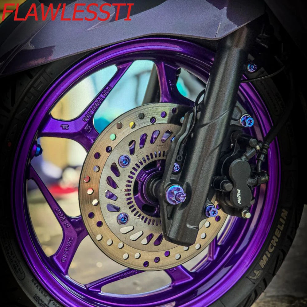 FLAWLESSTI Gr5 Titán forgattyúház Légszűrőház Hűtő Motorolaj Lengőkar Féktárcsa Kipufogócső Hátsó Lengéscsillapító Csavar Honda PCX 160-hoz