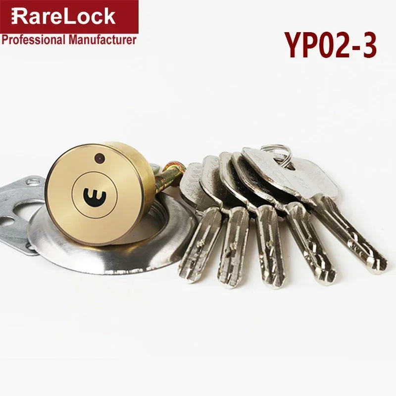 Sárgaréz ajtózár hengeres kapuzárak különböző kulcsokkal 35-45 mm vastagságú hálószobai fürdőszobai kiegészítő Rarelock A