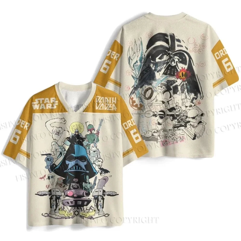 Star Wars klasszikus filmes logós gyerek póló, retró, utcai viselet, rövid ujjú, V-nyakú, unisex hiphop, hétköznapi rajongói felső
