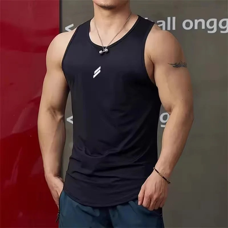 2025 Nyári Férfi Tank Top Hálós Sport Fitnesz Felsők Ujjatlan