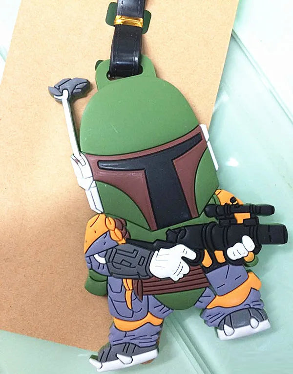Star Wars utazó poggyászcímke rajzfilmfigura aranyos bőrönd azonosító címke beszállópoggyász címke divatos medál dísz ajándék
