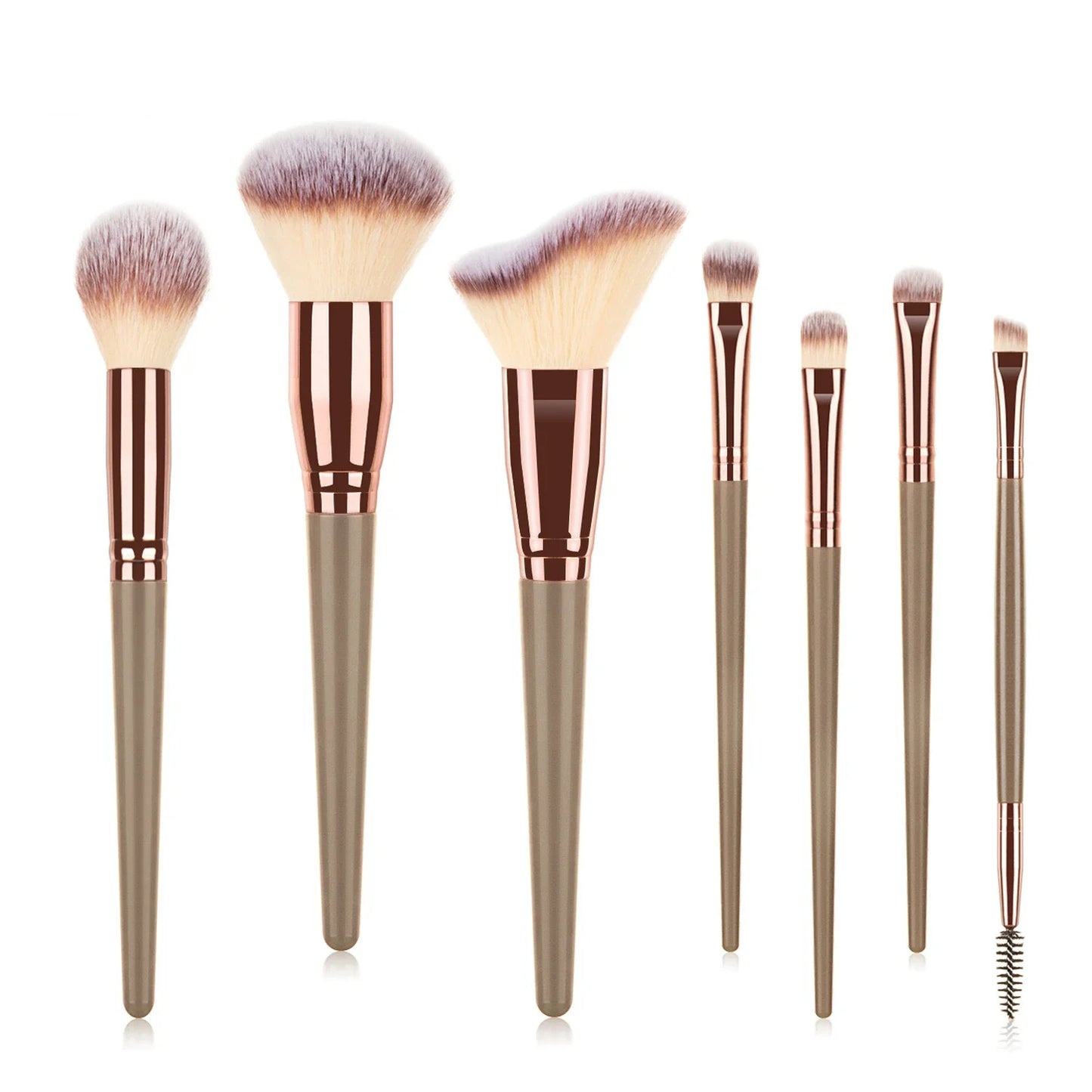 Sminkecset készlet, 15 db-os arc- és szemsminkecset készlet – alapozó púder pirosító ecset, szemhéjfesték szemceruza szemöldök ecset, highlighter ecset