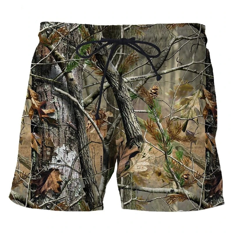 Vintage Camouflage 3D nyomtatású férfi strandnadrág, új divat