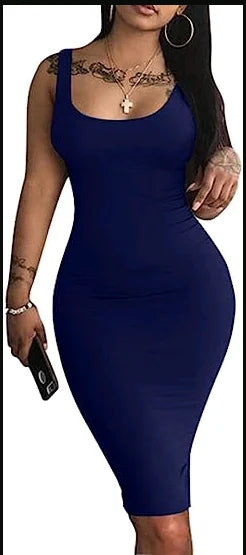 Nyári szexi tank top európai és amerikai plus size női ujjatlan midi ruha