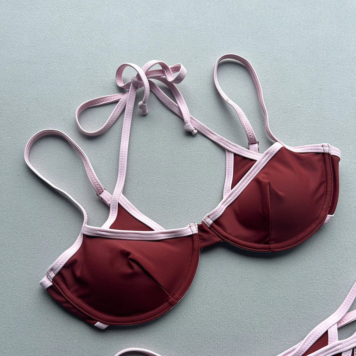 Push Up Bikinik 2026 Szexi Női Fürdőruha Női Patchwork Bikini Szett Biquini Fürdőruha Tanga Fürdőruha Strandruha