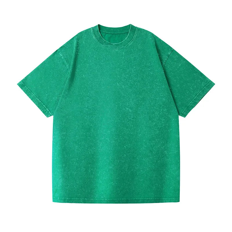 350 g/m²-es férfi  vintage pólók, utcai , retró  pamut, rövid ujjú