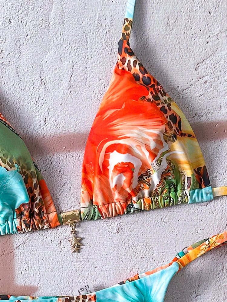 Micro Bikini Női Fürdőruha Kétrészes Fürdőruha Női Fürdőruha 2026 Szexi Leopárdmintás Push Up Tanga Bikinik Szettek Strandruha Nyári