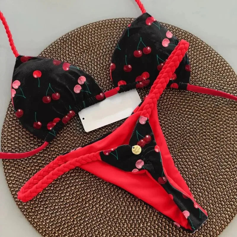 Új bikini női fürdőruha strandnyaralás fürdőruha leopárdmintás szexi bikini szett strandruha fürdőruha tanga fürdőruha biquinis
