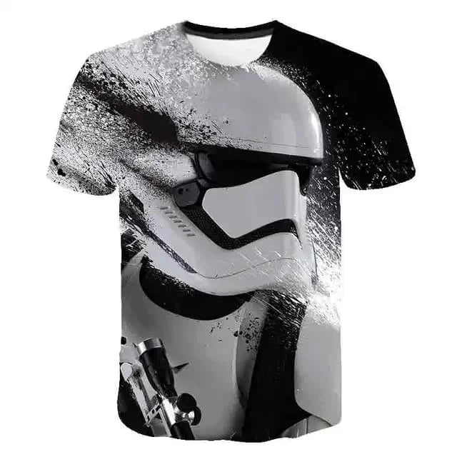 Star Wars 3D-s nyomtatott gyerek rövid ujjú, filmes mintás póló, lélegző, utcai viselet, rajongóknak, mindennapi viselet és ajándék