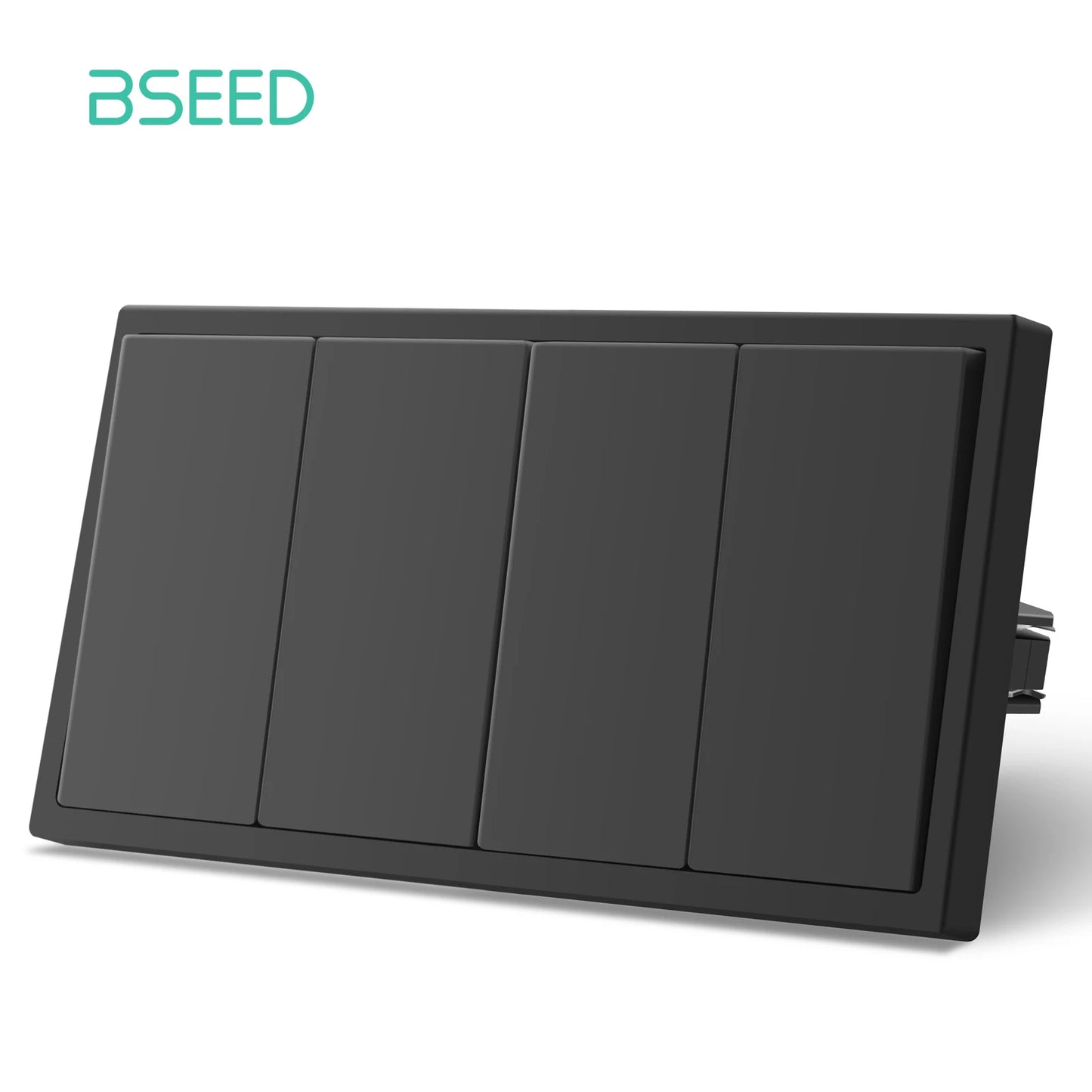 BSEED 1/2-es mechanikus gombos kapcsolók, 1 állású, EU fali aljzatok, USB tápcsatlakozókkal, műanyag panel, LED-ek nélkül, fekete sorozat