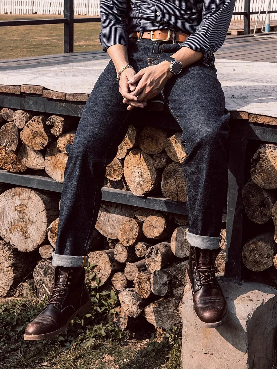 Piros Tornado Customized Tapered Jeans 14oz Selvedge Denim Nadrág Sanforized