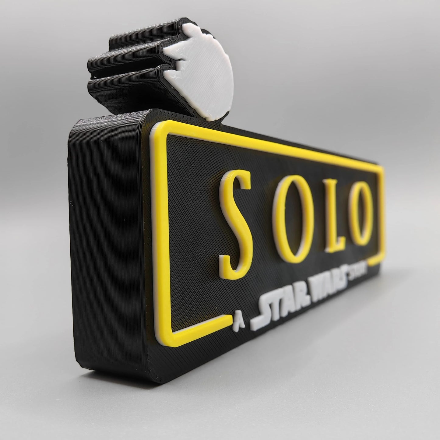 ÚJ Stock 3D nyomtatású Star Wars filmsorozat Star Wars logó sztereoszkopikus betűtípus álló tábla névtábla modell játékok gyűjtemény ajándék