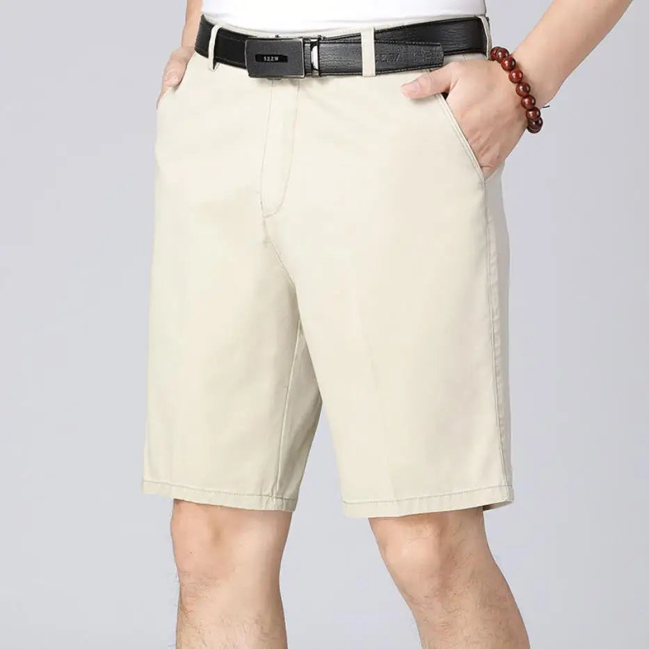 100% pamut rövidnadrág férfiaknak, térdig érő boardshorts, klasszikus márkájú, kényelmes ruházat, strandnadrág, férfi rövid nadrág
