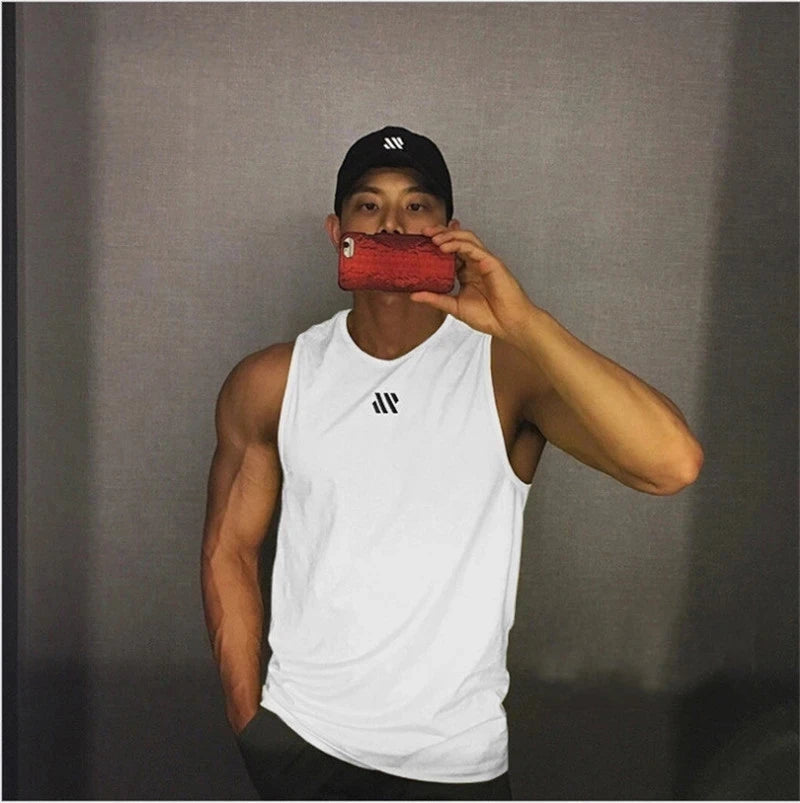 2024 Férfi fitnesz Tank top ujjatlan hálós lélegző sport Alsóing