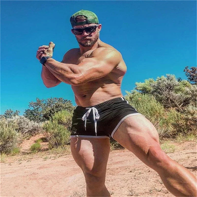 Férfi rövidnadrág kocogáshoz, fitneszhez, edzéshez, testépítéshez